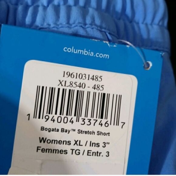 Columbia Omni-Shade Women's Bogata Bay Stretch Shorts Blue XL -Q - Picture 7 of 9